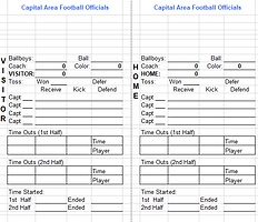 Officials Game Card Template | Mysite